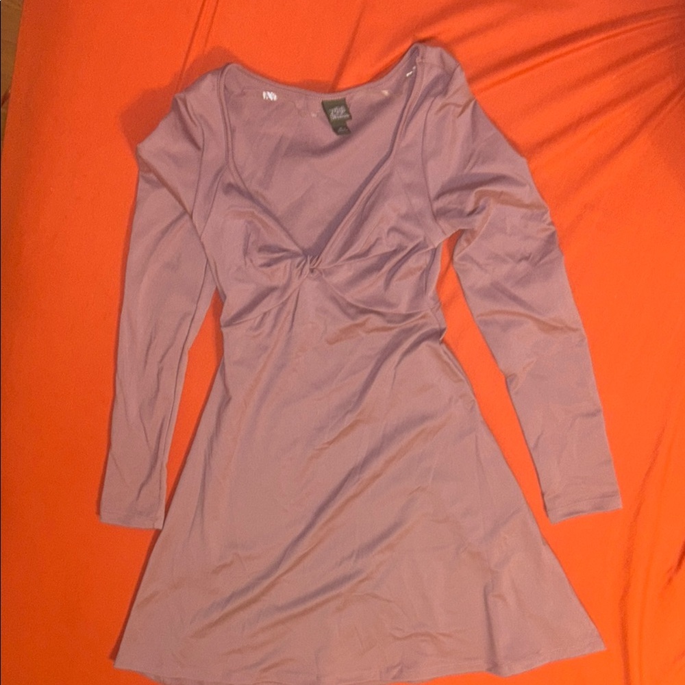 Wild Fable Pink Babydoll Long Sleeve Dress
